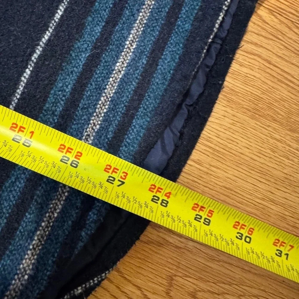 Marine Layer Men's Striped Shacket Blue Button Heavy Cotton Size Large